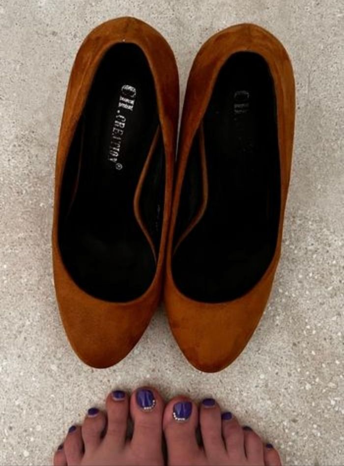 Escarpin beige  camel taille 37 en bon état - photo numéro 3