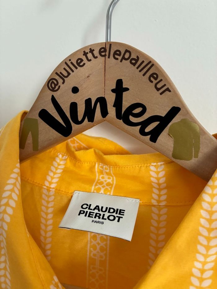 Combi-short jaune à motif – Claudie Pierlot – Neuf – Taille 36 - photo numéro 2