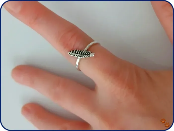 Bague plume en acier inoxydable - photo numéro 2