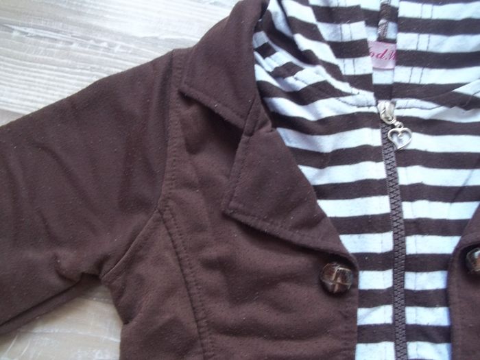 Gilet-sweat à capuche marron 2 en 1 Mod.W.L (SW2) - photo numéro 3