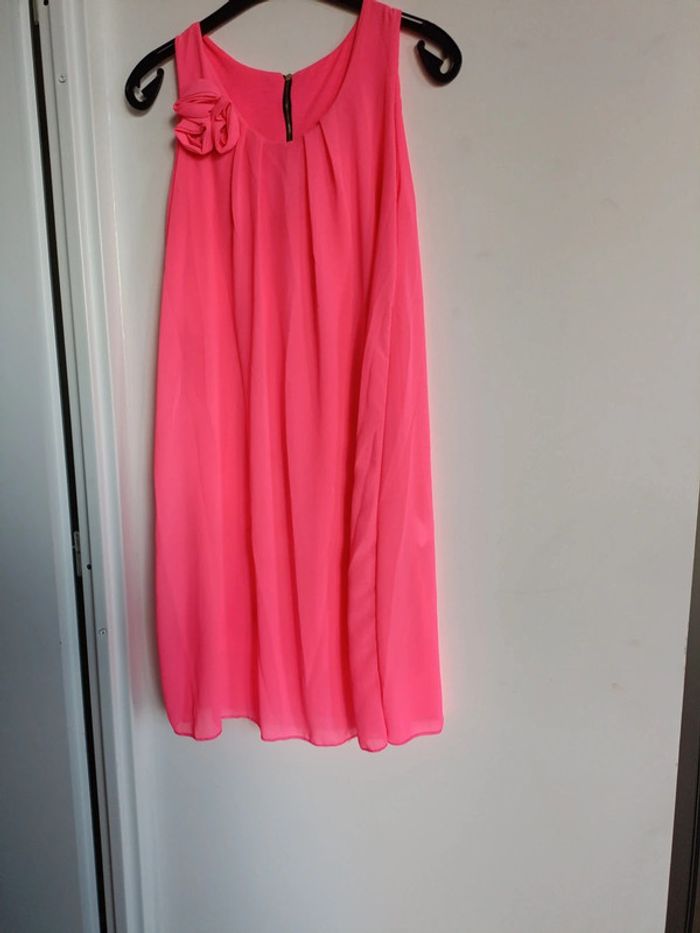 Robe fluide rose fuchsia Taille S Amazon avec doublure - photo numéro 3