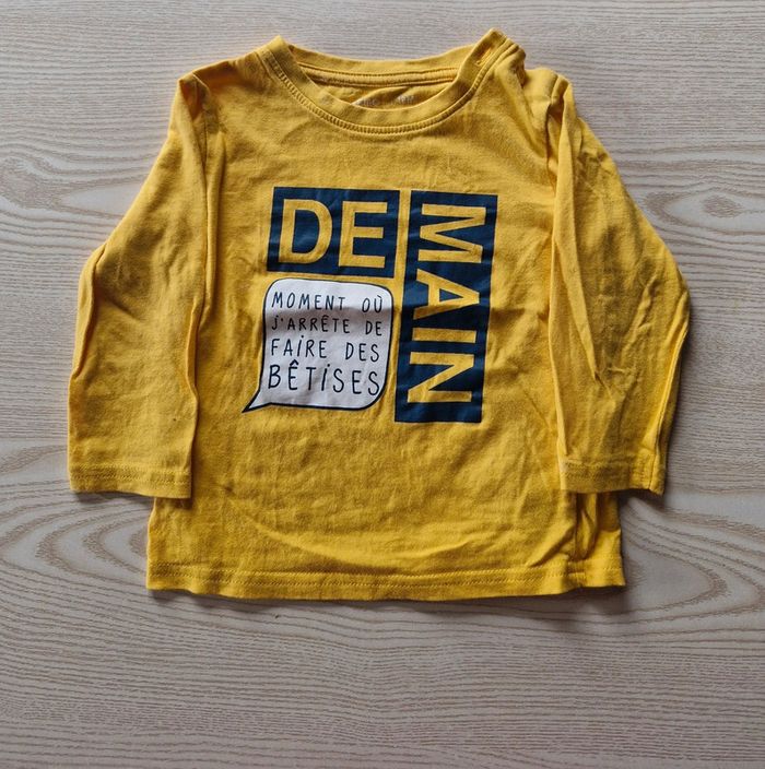 Tshirt manche longue inscription demain moment où j'arrête de faire des bêtises
