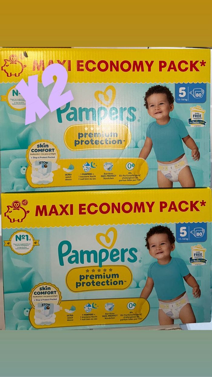 Paquets pampers premium protection -taille5