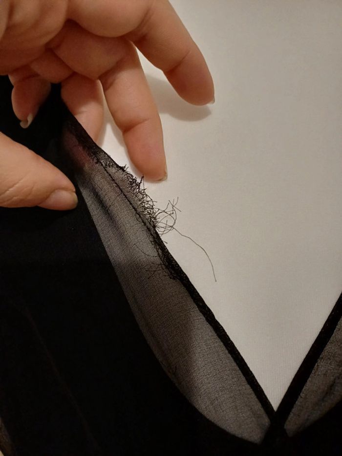 Robe noire chic cache-coeur Voyelles taille XS 34 - photo numéro 4