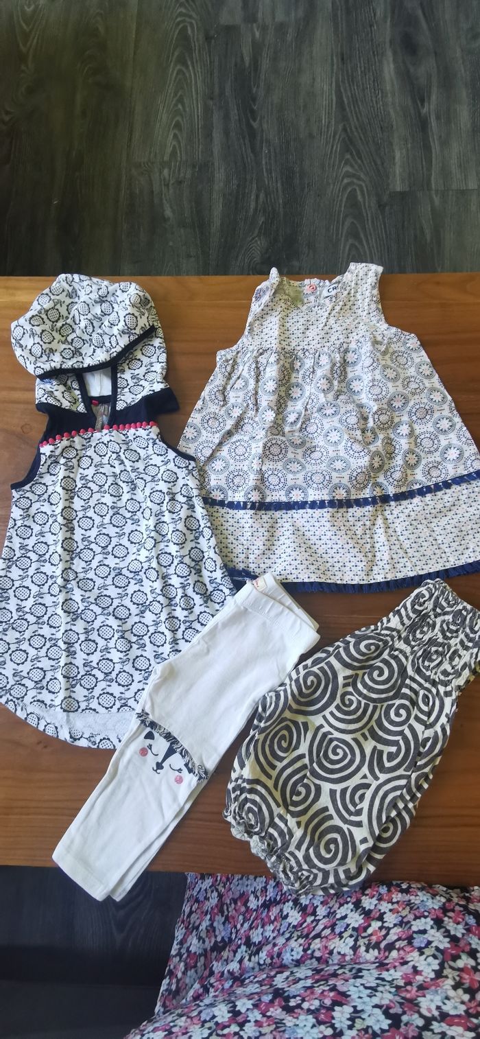 Robes et pantalons bébé fille 12 mois été 74cm
