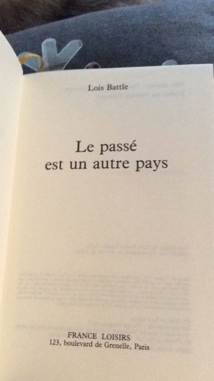 #le passé est un autre pays par Lois Battle - photo numéro 5