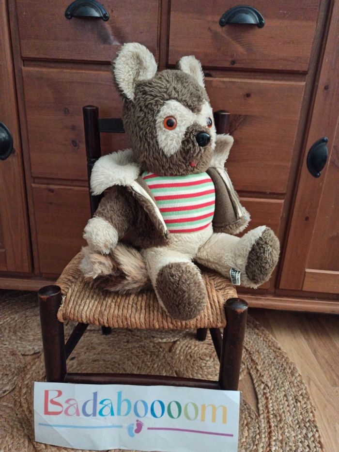 peluche raton laveur Ajena les animaux blouson 1981 - photo numéro 2