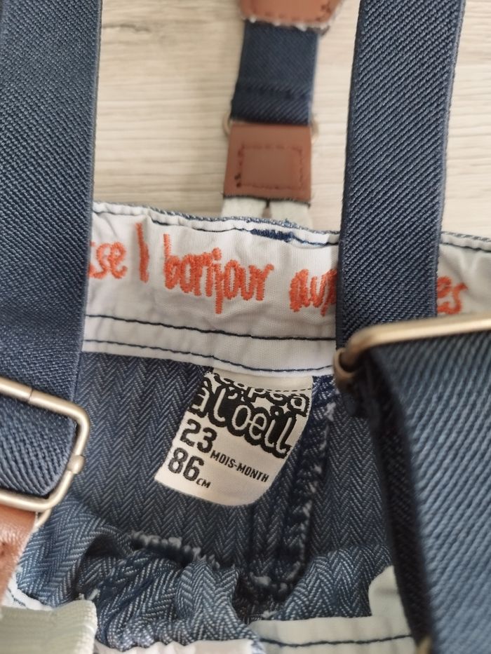 Pantalon avec bretelles garçon 24 mois - photo numéro 3