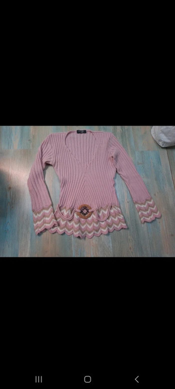 Pull femme col v