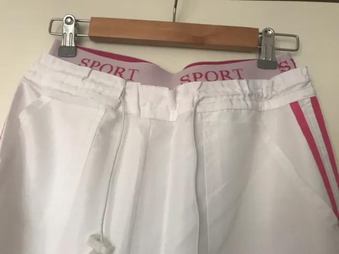Pantalon de sport blanc fushia - photo numéro 2