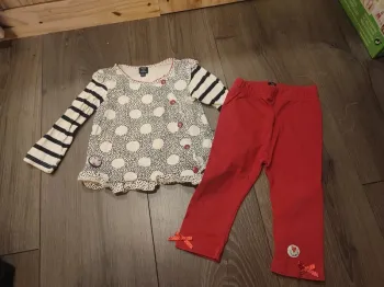 Ensemble t-shirt et legging terre de marins 9 mois