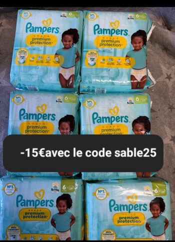Six pack de couches Pampers taille 6 preuim