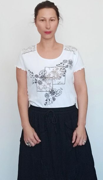 T-shirt blanc casual