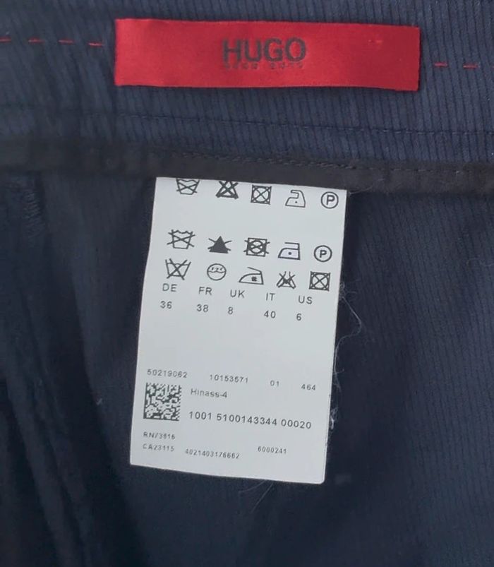 Chino bleu rayé taille 38 - Hugo de Hugo Boss - bon état - photo numéro 5