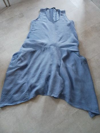 Robe bleu en lin Taille M/L Davos