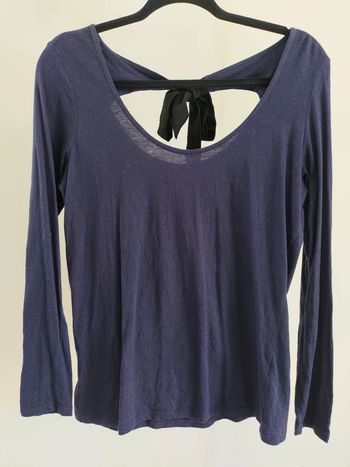 Etam t-shirt manches longues marine M
