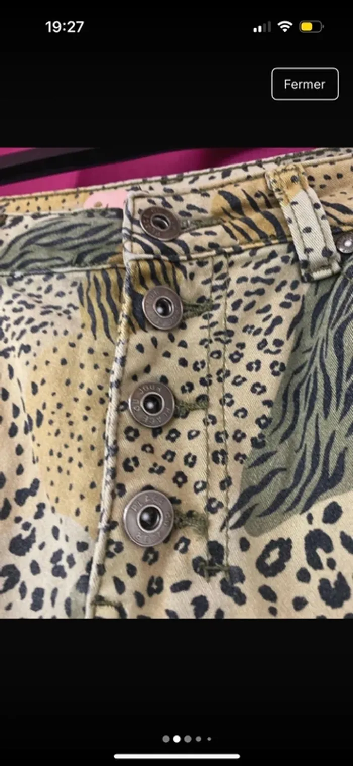 Jean motif animalier place du jour Vintage - photo numéro 2