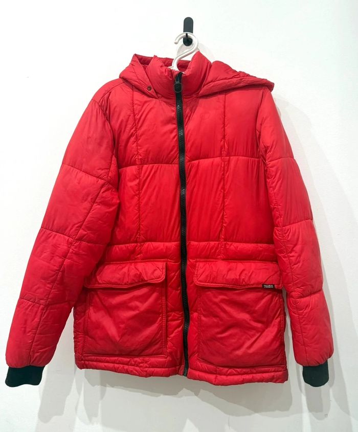 Abrigo acolchado capucha hombre rojo / Manteau à capuche matelassé rouge pour homme - photo numéro 2