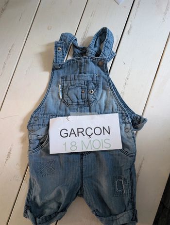 Salopette short bébé garçon 18 mois