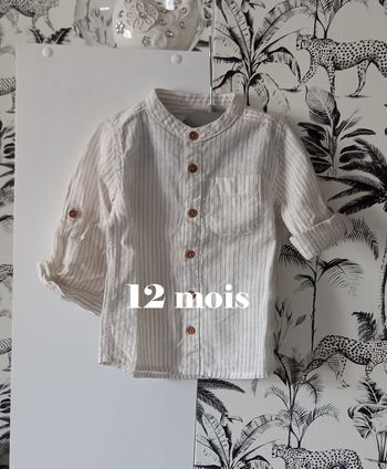 Chemise beige Gémo 12 mois