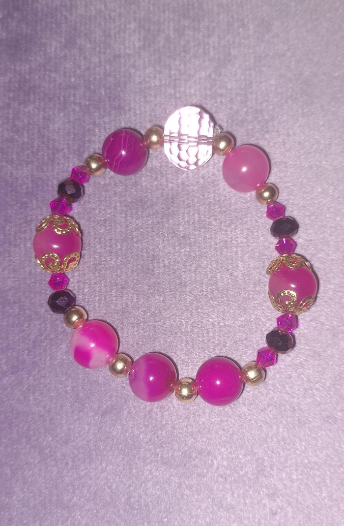 Bracelet agate rose
