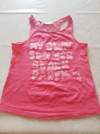 Débardeur à bretelles rose Tex 7/8 ans