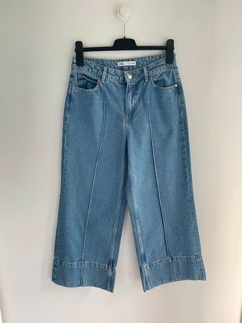 Jean bleu clair Zara jambe large taille 38