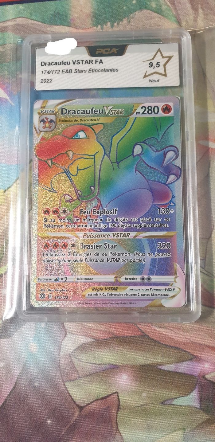 Carte pokémon Dracaufeu pca 9.5 stars étincelantes
