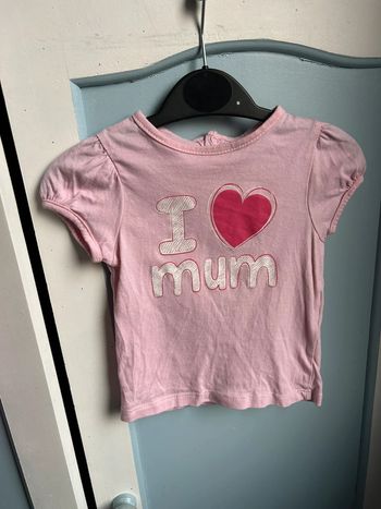 Tee shirt rose , 6 mois