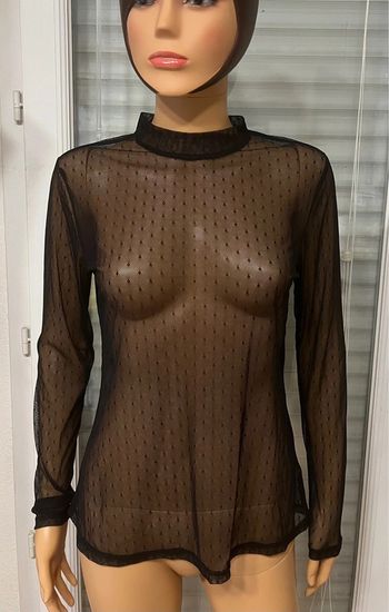 Haut résille camaïeu