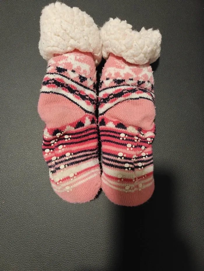 Chaussettes chaussons chaudes - photo numéro 2