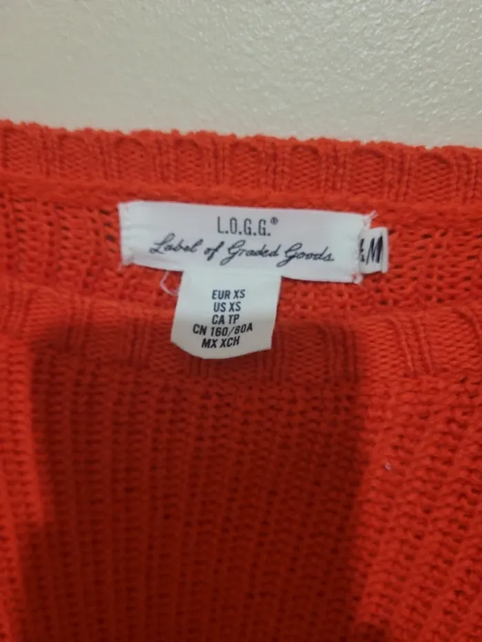 Pull H&M orange taille XS - photo numéro 3