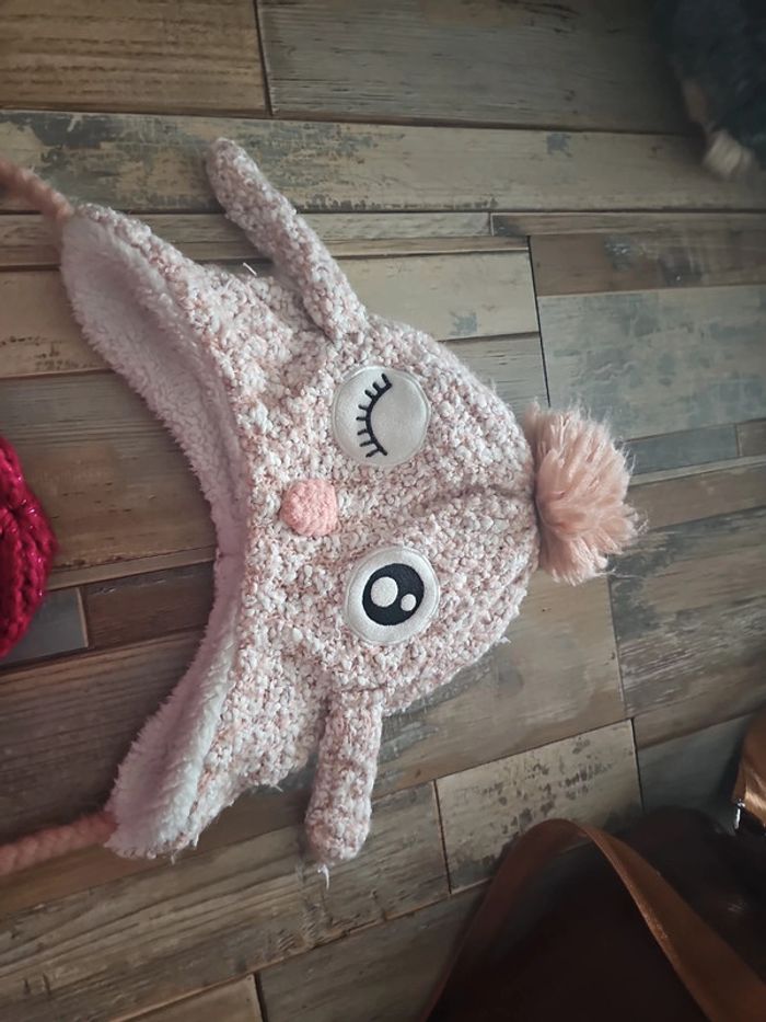 Lot de 2 bonnets fille plus moufle et echarpe - photo numéro 4