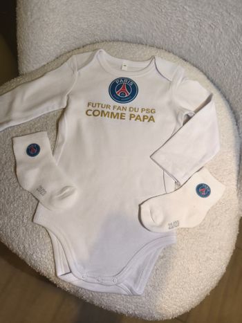 Ensemble bébé foot paris futur fan dupsg comme papa 