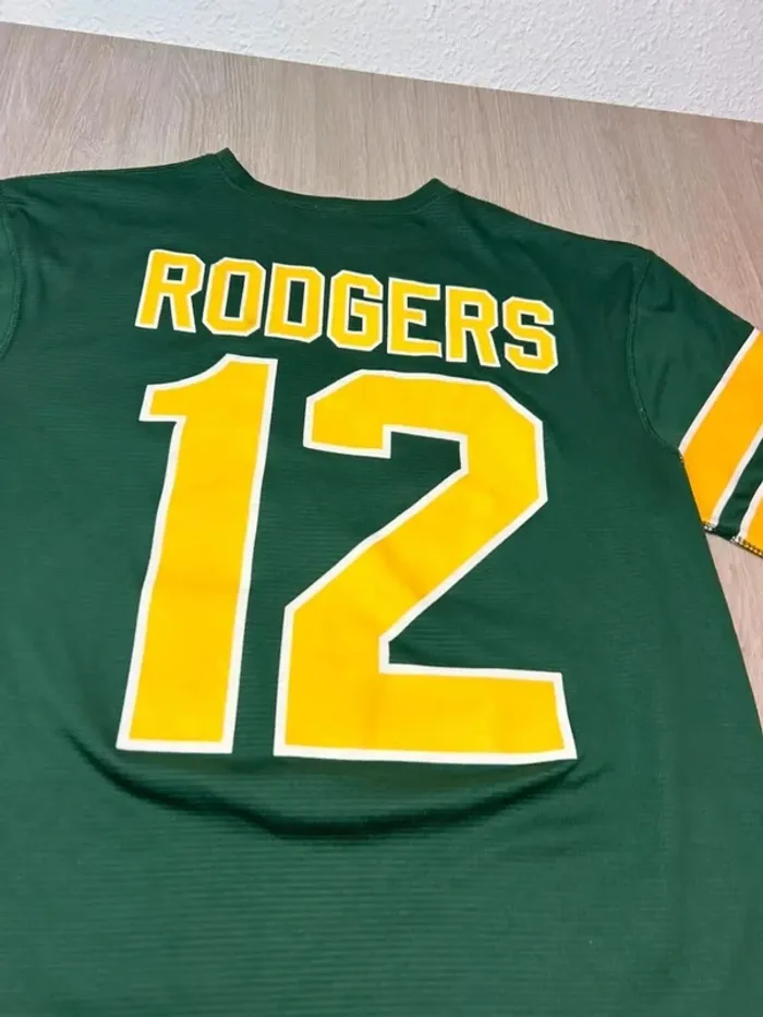 Maillot NFL Green Bay Packers Aaron Rodgers #12 Réversible - Taille M (73x48cm) - photo numéro 8