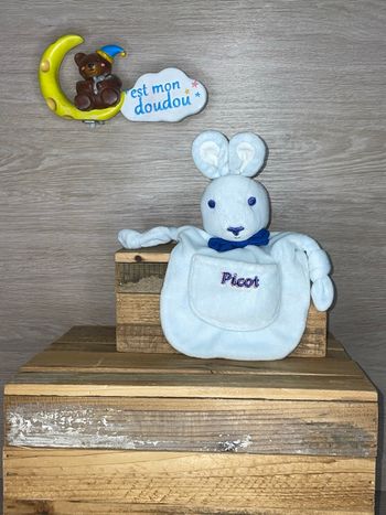 LAI09 doudou lapin 🐰 picot