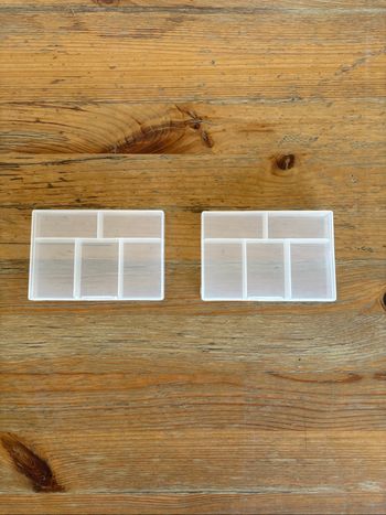 Lot de 2 petites boîtes de rangement