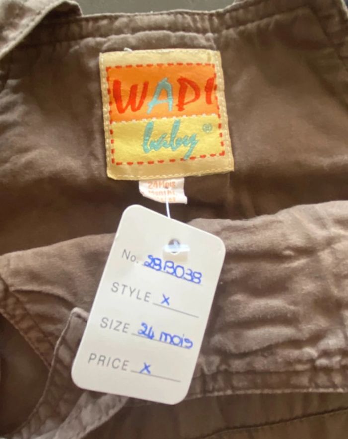 Robe marron à bretelles Wapi 24 mois [ref.28B038] - photo numéro 2
