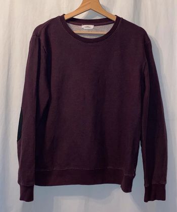 sweat prune en coton Maison Standards avec du cuir taille XS valeur 95 euros