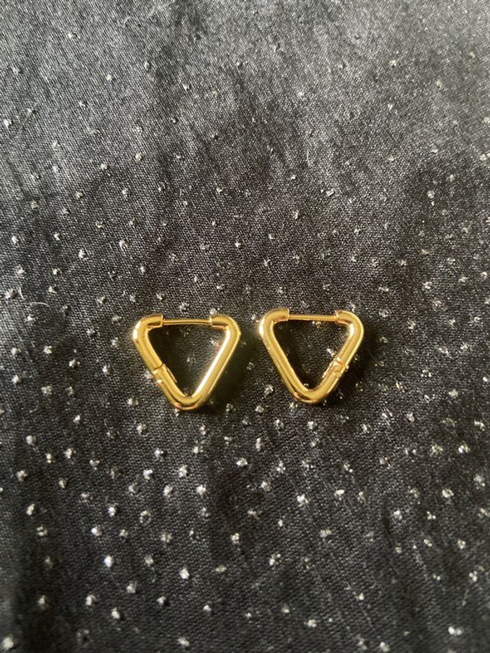 Boucles d'oreilles triangle inoxydables
