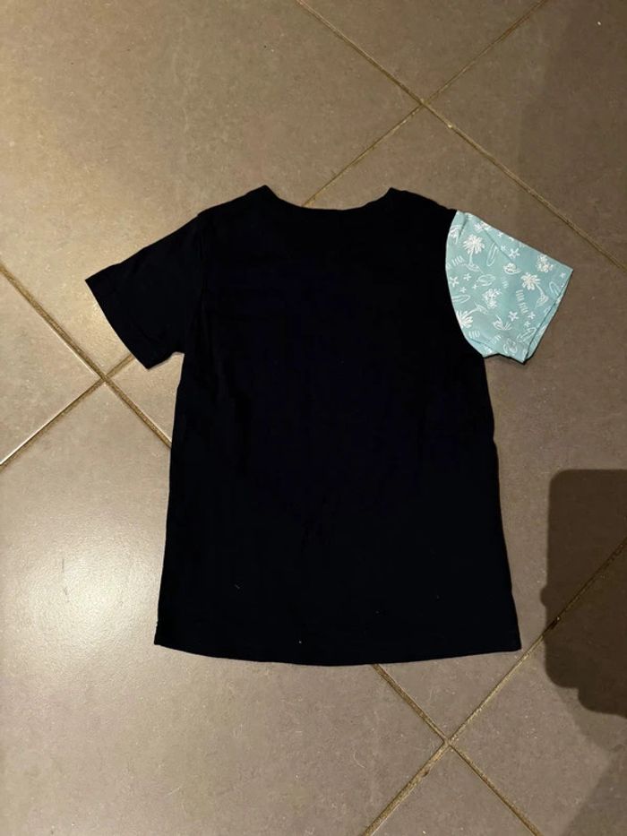 T shirt manches courtes avec une poche - Réva Créations - Tahiti / Bora bora- Bleu marine - 4 ans - photo numéro 3