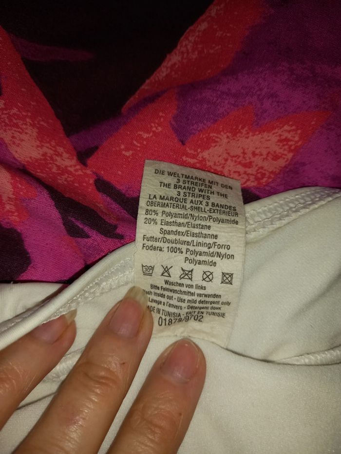 maillot de bain blanc 1 pièce adidas taille 40 - photo numéro 4