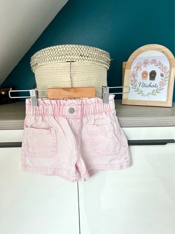 Short jean H&M rose, 4 ans