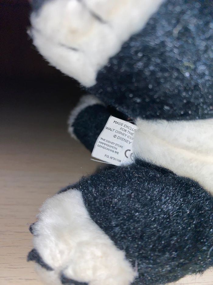 Petite peluche figaro chat Pinocchio Disney store mini bean bag - photo numéro 8