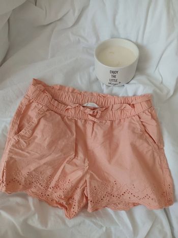 Joli short d'été broderie anglaise Corail 9 ans
