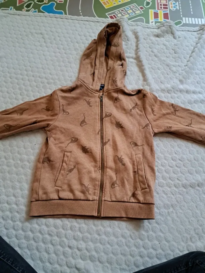 Lot de 2 gilets à capuche – Dinosaures – Taille 8 ans – Kiabi - photo numéro 2