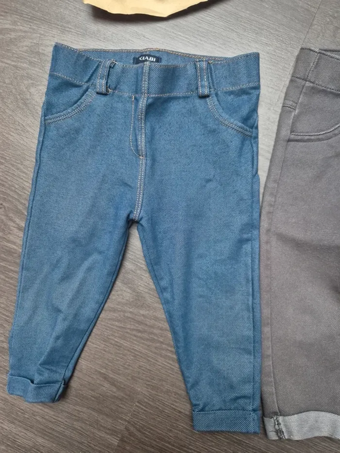 Lot de 2 jeggings kiabi 12 mois - photo numéro 3