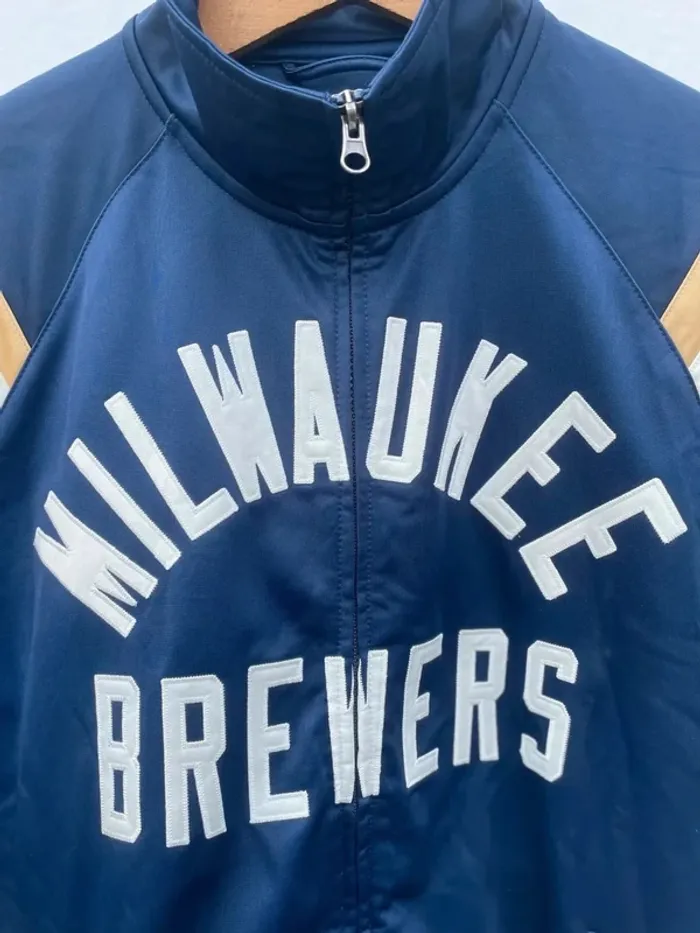 MLB Sports Milwaukee Brewers Genuine Merchandise Baseball track jacket Mens M - photo numéro 2