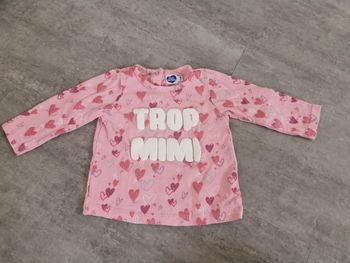 T-shirt à manches longues bébé fille 12 mois