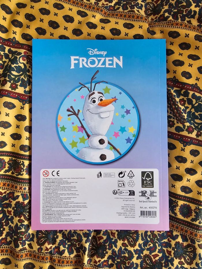Cahier de coloriage xxl + stickers frozen/reine des neiges disney - photo numéro 2